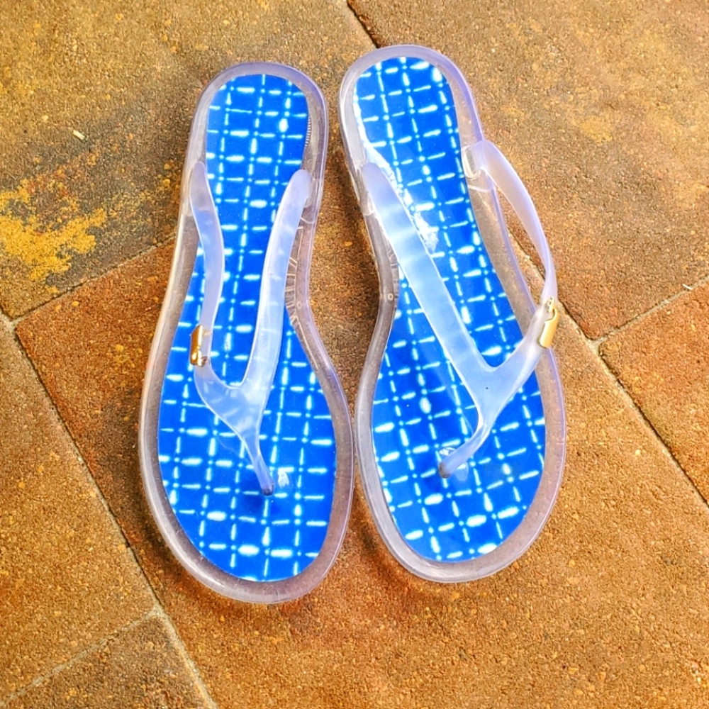 Vinyard Vines Tie Dye Square Jelly Flip Flops10